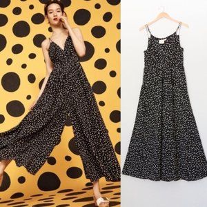 Anthropologie Maeve Finley Polka Dot Super Wide Leg Jumpsuit Sleeveless Flowy 6